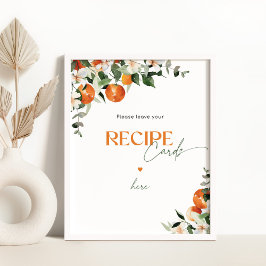 Citrus sinaasappels laat je receptkaart hier achte poster