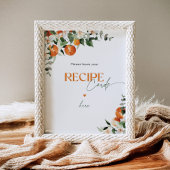 Citrus sinaasappels laat je receptkaart hier achte poster