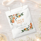 Citrus sinaasappels Liefde is zoet vrijgezellenfee Bedankzakje (Geknipt)