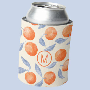 Citrus Sinaasappels Monogram Initiaal Waterverf Pa Blikjeskoeler