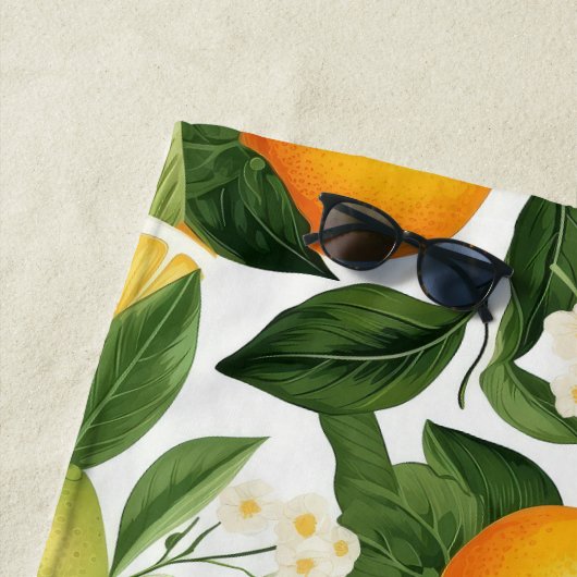 Citrus Sinaasappels op wit Strandlaken (In situ)