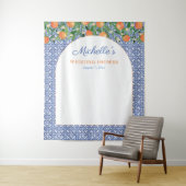 Citrus Sinaasappels Positano Tegel foto achtergron Wandkleed (In situ)