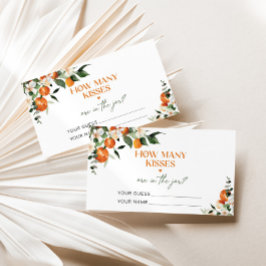 Citrus sinaasappels raden hoeveel kisses bruids sp informatiekaartje
