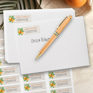 Citrus Sinaasappels Rustic Return Address Label