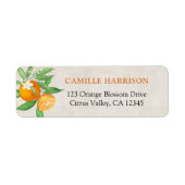 Citrus Sinaasappels Rustic Return Address Label (Voorkant)