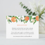 Citrus Sinaasappels Shower Registry of Details Informatiekaartje (Staand voorkant)