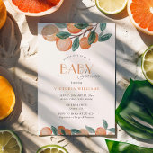 Citrus Sinaasappels Tangerines Baby shower Kaart