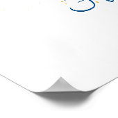 Citrus Sinaasappels uit Florida in Blue Fruit Bowl Poster (Hoek)