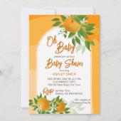 Citrus sinaasappels zomer oh baby shower kaart (Voorkant)