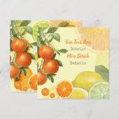 Citrus slaat de datum op Feestdagenkaart (Voorkant / Achterkant)