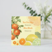 Citrus slaat de datum op Feestdagenkaart (Staand voorkant)