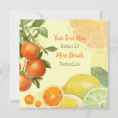 Citrus slaat de datum op Feestdagenkaart (Voorkant)