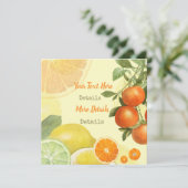  Citrus slaat de datum op Save The Date (Staand voorkant)