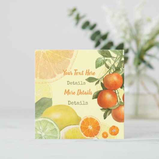 Citrus slaat de datum op Save The Date (Staand voorkant)