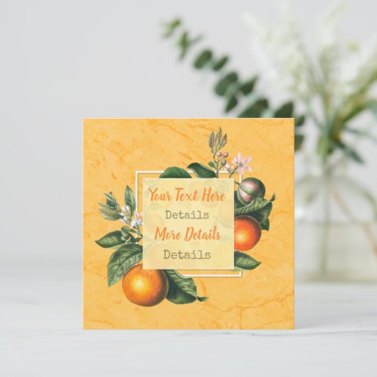  Citrus slaat de datum op Save The Date (Staand voorkant)