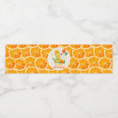 Citrus Slice 1st Birthday Water Bottle Label Waterfles Etiket (Enkel label)