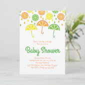 Citrus Slice Baby shower Sprinkle Lemon Limoen Kaart (Staand voorkant)