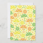 Citrus Slice Baby shower Sprinkle Lemon Limoen Kaart (Achterkant)