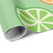 Citrus Slice Cute Fruit 1e verjaardag Cadeaupapier (Rol Hoek)
