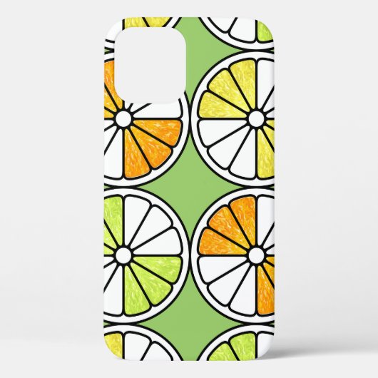 Citrus Slice Fruit, Zomer Naadloos. Case-Mate iPhone Case (Achterkant)