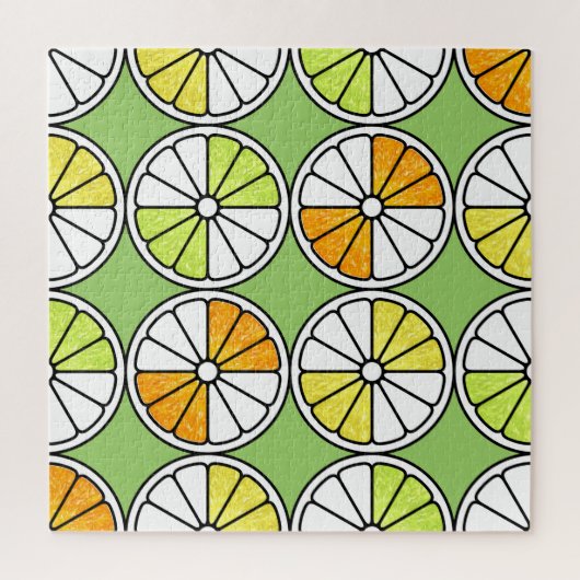 Citrus Slice Fruit, Zomer Naadloos. Legpuzzel (Verticaal)