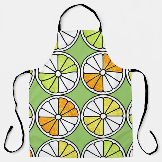 Citrus Slice Fruit, Zomer Naadloos. Schort (Voorkant)