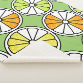 Citrus Slice Fruit, Zomer Naadloos. Sherpa Deken (3/4)