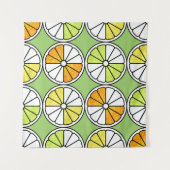 Citrus Slice Fruit, Zomer Naadloos. Wandkleed (Voorkant (horizontaal))