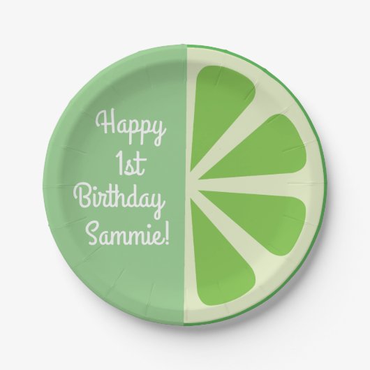 Citrus Slice Kind Birthday Papieren Bordje (Voorkant)