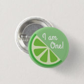 Citrus Slice Kind Birthday Ronde Button 3,2 Cm (Voorkant /achterkant)