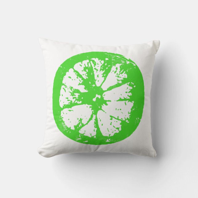Citrus Slice Lime Pillow Kussen (Voorkant)