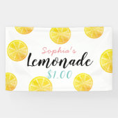 Citrus Slice Pattern Lemonade Stand Kinder Spandoek (Horizontaal)