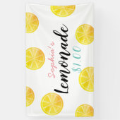 Citrus Slice Pattern Lemonade Stand Kinder Spandoek (Verticaal)