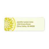 Citrus Slice Pink Yellow Lemon gepersonaliseerd Etiket (Voorkant)