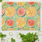 Citrus Slice Tegel – Sinaasappel, Limoen & grapefr Theedoek (Gevouwen)