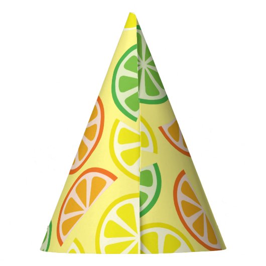 Citrus Slice verjaardagsfeestje Feesthoedjes (Achterkant)