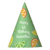Citrus Slice verjaardagsfeestje Feesthoedjes (Voorkant)