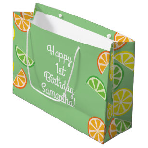 Citrus Slice verjaardagsfeestje Groot Cadeauzakje