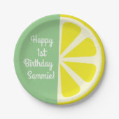 Citrus Slice verjaardagsfeestje Papieren Bordje (Voorkant)