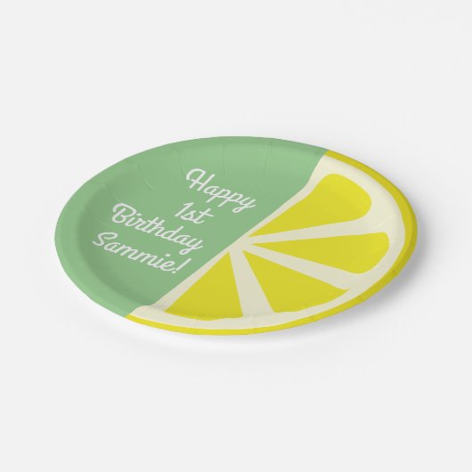 Citrus Slice verjaardagsfeestje Papieren Bordje (Gekanteld)