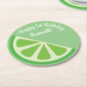 Citrus Slice verjaardagsfeestje Ronde Kartonnen Onderzetter (Gebogen)