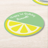Citrus Slice verjaardagsfeestje Ronde Kartonnen Onderzetter (Gebogen)