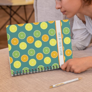 Citrus Slices Blauwgroen blauw Notitieboek