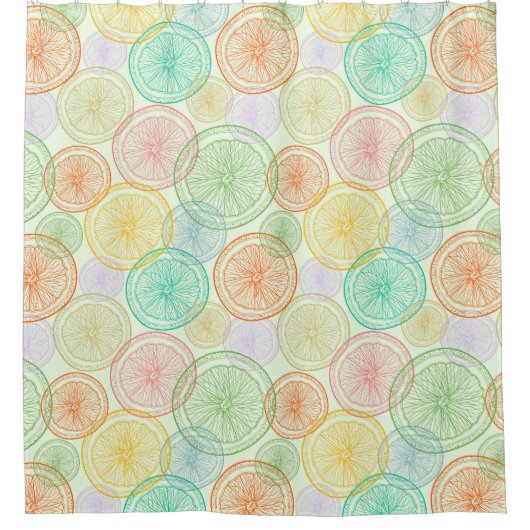 Citrus Slices Douchegordijn (Voorkant)