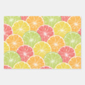 Citrus Slices en Stripes Inpakpapier Vel (Voorkant)