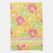Citrus Slices en Stripes Kitchen Towel Theedoek (Verticaal)