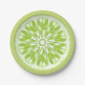 Citrus Slices Green Limoen Papieren Bordje (Voorkant)