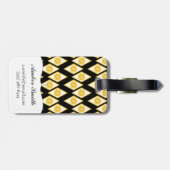 Citrus Slices in het moderne diamantpatroon Bagagelabel (Achterkant horizontaal)