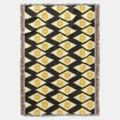 Citrus Slices in het moderne diamantpatroon Deken (Voorkant Verticaal)