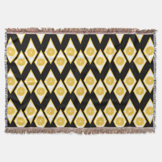 Citrus Slices in het moderne diamantpatroon Deken (Voorkant)